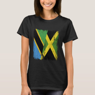 Tanzania Jamaica Half Flag Tanzanian Jamaican Heri T-Shirt