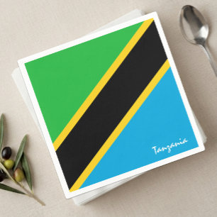 Tanzania Napkins, Tanzanian Flag party / sports Napkin