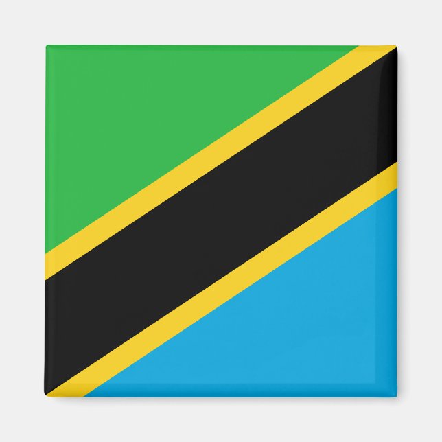 Tanzania National World Flag Magnet (Front)