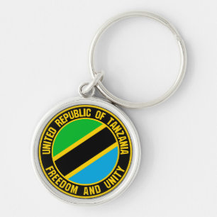 Tanzania Round Emblem Key Ring