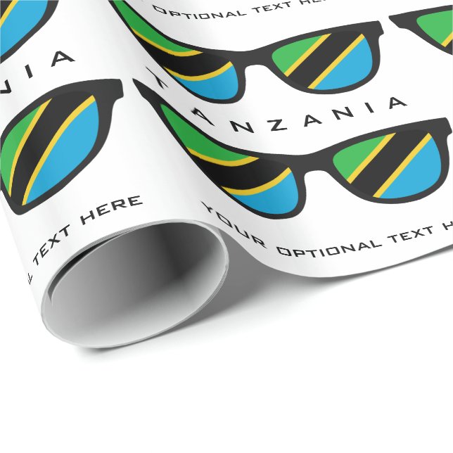 Tanzania Shades custom text & colour gift wrap (Roll Corner)