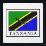 Tanzania Square Wall Clock<br><div class="desc">Tanzania</div>