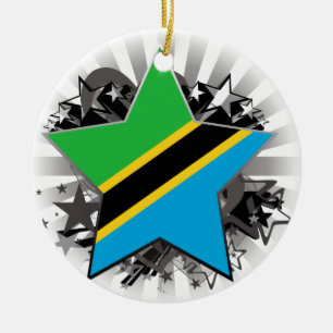 Tanzania Star Ceramic Tree Decoration