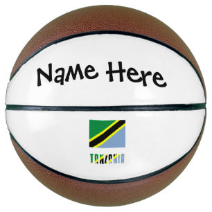 Tanzania Tanzanian Flag Black Personalisation Basketball