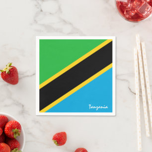 Tanzania & Tanzanian Flag party fashion/sports fan Napkin
