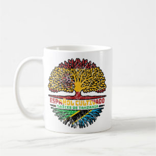 Tanzania Tanzanian Spain Spanish Tree Roots Flag Coffee Mug
