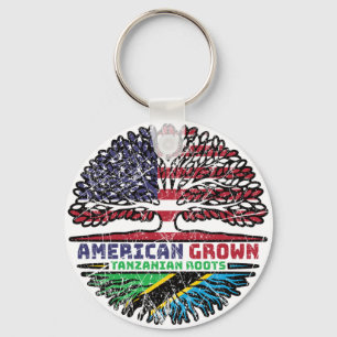 Tanzania Tanzanian US American USA United States Key Ring