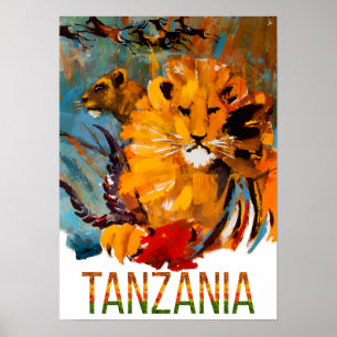 Tanzania travel poster