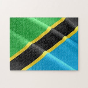 Tanzania - Waving Flag - Jigsaw Puzzle