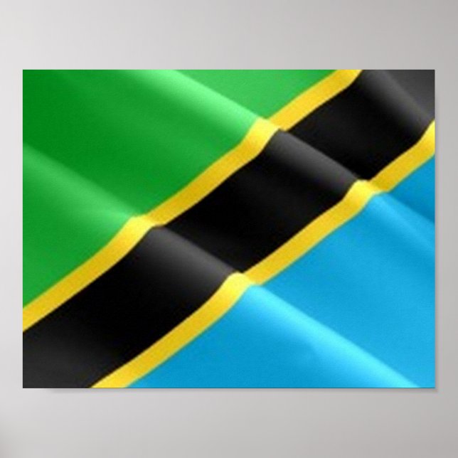 Tanzania - Waving Flag - Poster (Front)