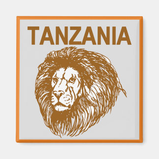 Tanzania With Lion Magnet