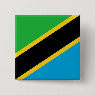 Tanzanian Flag 15 Cm Square Badge