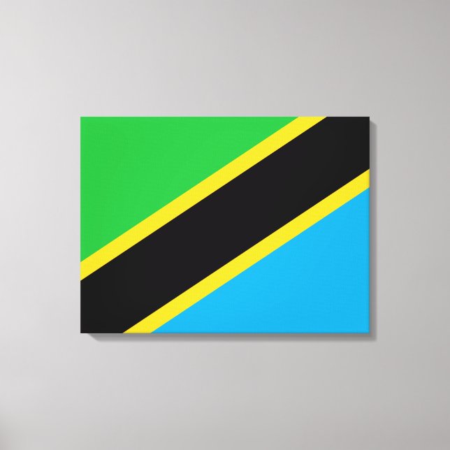 Tanzanian Flag Canvas Print (Front)
