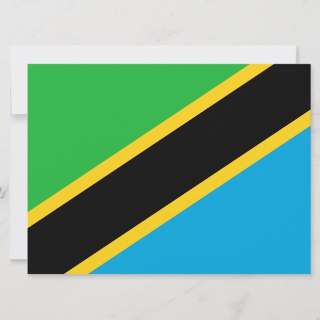 Tanzanian Flag Card (Front)