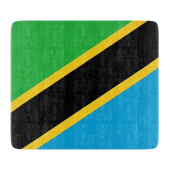 Tanzanian Flag Cutting Board (Front)