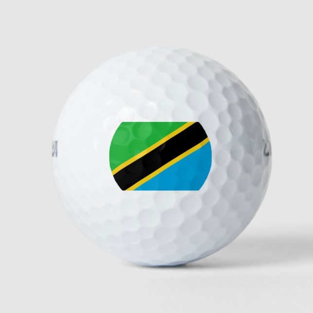 Tanzanian Flag Golf Balls (Front)