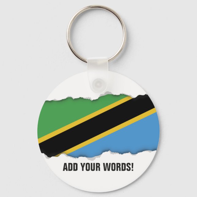 Tanzanian Flag Key Ring (Front)