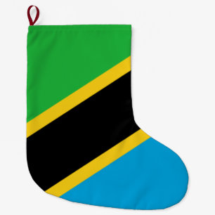 Tanzanian Flag Large Christmas Stocking