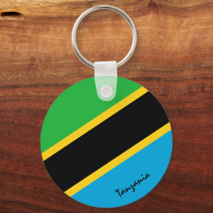 Tanzanian Flag & Tanzania patriots / sports Key Ring