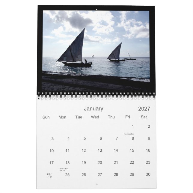Tanzanian Odyssey Calendar (Jan 2027)