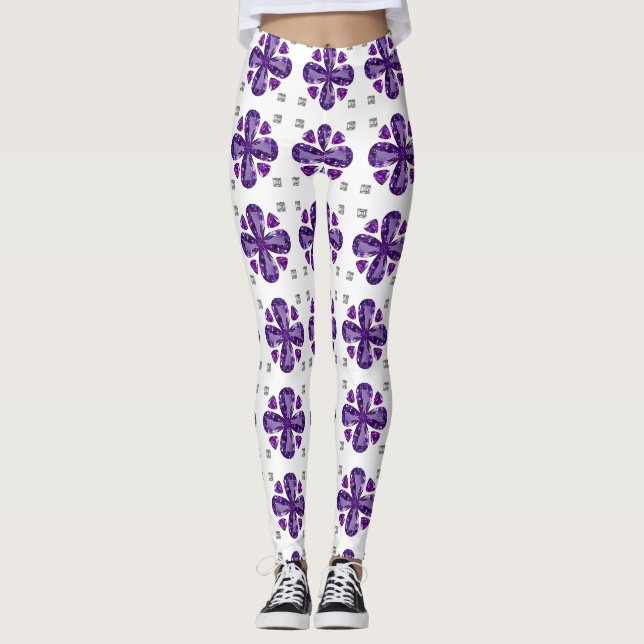 Tanzanite 4-Leaf Leggings (Front)