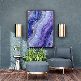 Tanzanite Abstract Gemstone Acrylic Print