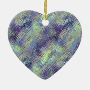 Tanzanite Blue Liquid Pattern Ceramic Tree Decoration