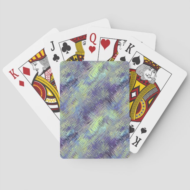 Tanzanite Blue Liquid Pattern Playing Cards (Back)