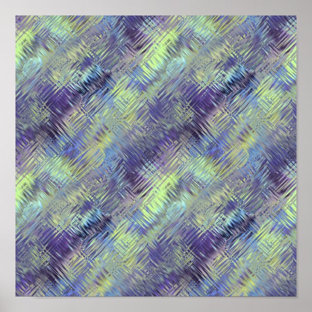 Tanzanite Blue Liquid Pattern Poster (Front)
