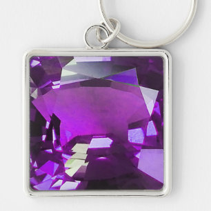 Tanzanite Gemstone Purple Key Ring