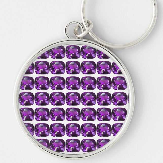 Tanzanite Gemstone Purple Key Ring (Front)