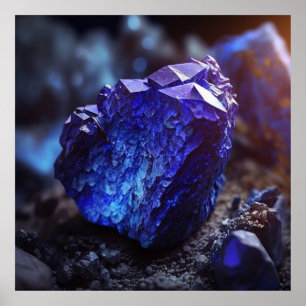 Tanzanite Ore Macro Poster - Metamorphic Rock