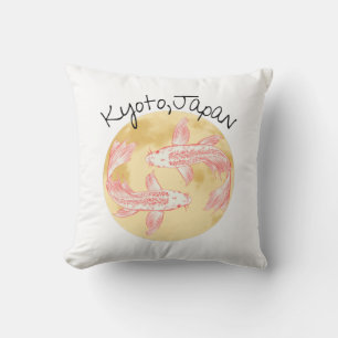 Tao Feng Shui Koi - Golden Earth - Kyoto, Japan Cushion