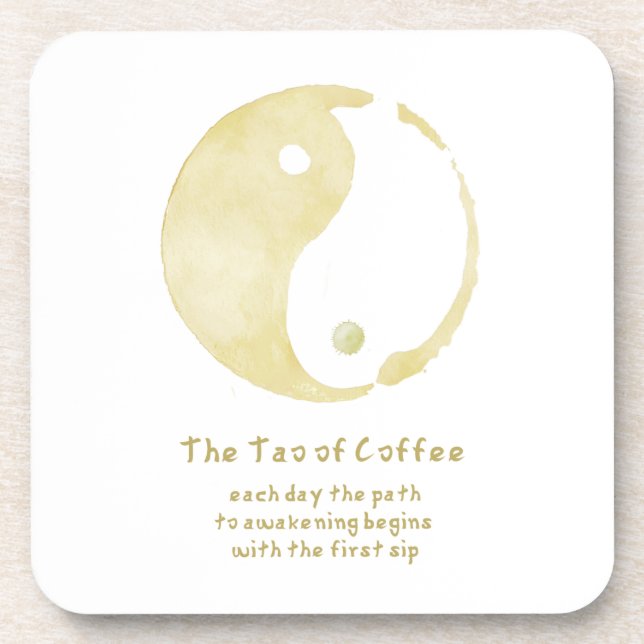 tao of coffee coaster (Front)