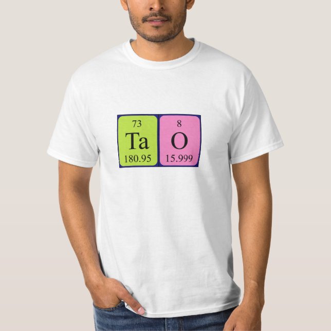 Tao periodic table name shirt (Front)