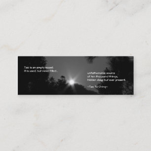 Tao Te Ching No.3/ Bookmark No.3/ Mini Business Card