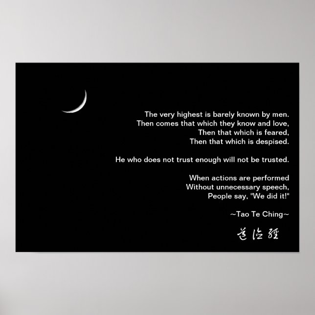 Tao Te Ching No.8 ©Photographic Print (Front)