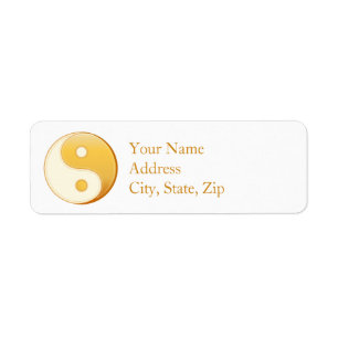 Taoism Symbol Return Address Label