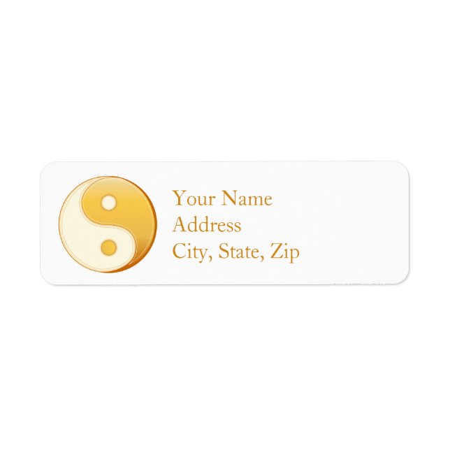 Taoism Symbol Return Address Label (Front)