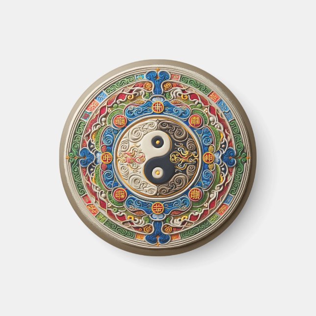Taoist Mandala Magnet (Front)