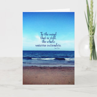 Taoist Quote Beach Photograph Card