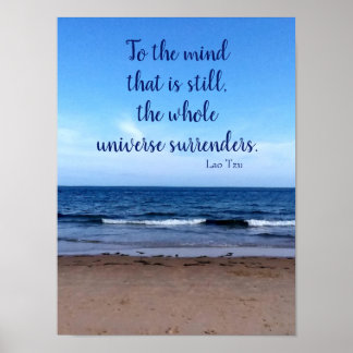 Taoist Quote Beach Photograph Poster