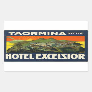 Taorimina Sicily Hotel Excelsior Rectangular Sticker