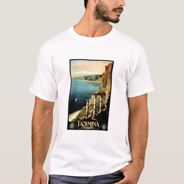 TAORMINA ITALIA Sicily Old Italy ENIT Travel Ad T-Shirt (Front)