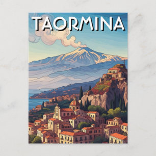 Taormina Italy Mount Etna Postcard
