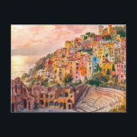 Taormina, Sicily Vintage Painting Postcard<br><div class="desc">Taormina,  Sicily Vintage Painting</div>