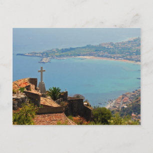 Taormina view 3 postcard