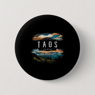 Taos Mountains New Mexico Hiking Outdoors Vintage  6 Cm Round Badge