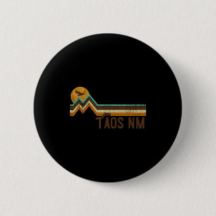 Taos New Mexico 70s 80s Retro Style Vintage Distre 6 Cm Round Badge