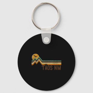 Taos New Mexico 70s 80s Retro Style Vintage Distre Key Ring